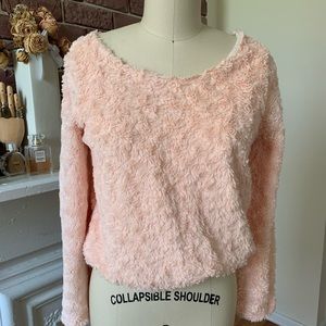 Cute pink fuzzy top